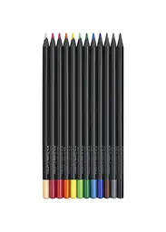 Набір олівців 12 кол. FABER CASTELL тригранні чорні (116412) - мініатюра 2
