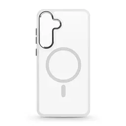 Чехол Samsung Galaxy S25 Plus 5G, Unit MagSafe, белый, прозрачный, магсейф, противоударный, магнитный, панель-накладка с поддержкой MagSafe, с поддержкой беспроводной зарядки, TPU+PC, защита всего корпуса, ударопрочный, ArmorStandart (ARM82264)
