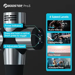Масажер перкусійний м'язовий Booster Pro 3 126 Вт Чорний (1962065620) - мініатюра 4