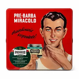 Набір вінтажний подарунковий Proraso в металевій коробці Освіжаюча та тонізуюча свіжість з евкаліптовою олією та ментолом - мініатюра 2
