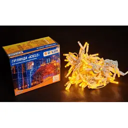 Гірлянда Delux ICICLE flash 108LED 2 х 1 м жовтий/білий IP44 EN (90012941) - мініатюра 2