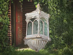 Світильник садово-парковий Diasha DJ018-M-WB WH E27, 42 см, IP40, штучно зістарений, класичний стиль для зовнішнього освітлення - мініатюра 2
