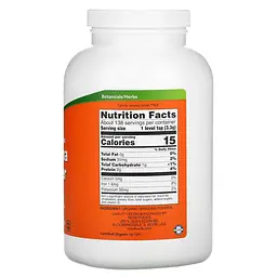 Натуральна добавка NOW Spirulina Powder Organic Certified Organic, 454 грам - мініатюра 2