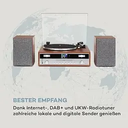 Стереосистема програвач вінілу Auna Birmingham HiFi (10034090) - мініатюра 4