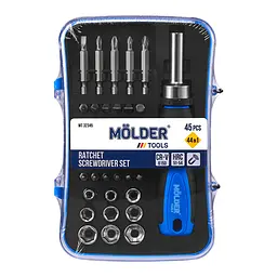 Викрутка Molder реверсивна з комплектом насадок 45шт(MT32345)