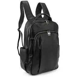 Чоловічий шкіряний рюкзак чорний Tiding Bag 1665A - мініатюра 8