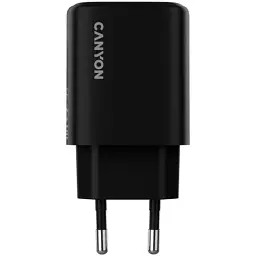 Зарядний пристрій Canyon OnCharge 200 20W 1xPD 1xQC EU Black (CNE-CHA200-31) - мініатюра 3