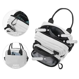 Сумка через плече жіноча Tigernu T-S8668 2.2 л для планшета до 7 дюйм White (18192-hbr) - мініатюра 3