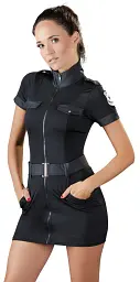 Еротичний костюм Cottelli Collection Costumes Police Dress S чорний - мініатюра 3