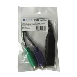 Перехідник Dynamode USB 1.1 A Male - 2*PS/2 (USB to PS/2) - мініатюра 2