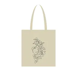 Екосумка для покупок "Півонії" Bambi Сумка-шоппер 190CCT-2, 38 x 42 см (190г/м2)
