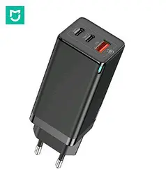 Блок живлення 65w Мережевий зарядний пристрій Xiaomi Baseus GaN Mini Quick Travel BS-C915