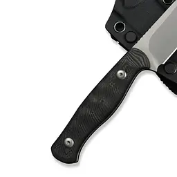 Ніж фіксований туристичний Weknife Notchline, (8.7 см) CPM S35VN /Carbon Fiber чорний з чохлом - мініатюра 6