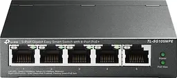 Комутатор TL-SG105MPE 5xGE (4xPoE), 120Вт, WebSmart TP-Link teh0018181 - мініатюра 2