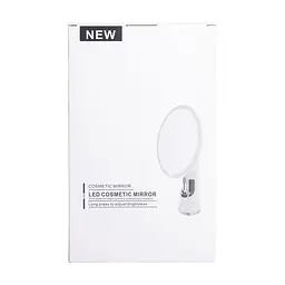 Косметичне дзеркало з LED-підсвіткою та органайзером 18,5 см, білий Yiwu HP-10-1AW - мініатюра 7