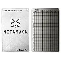 Мнемонічний планшет Lapua Seed phrase keeper for MetaMask (LSPKM)