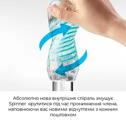 Мастурбатор Tenga Spinner 01 Tetra з пружною стимулювальною спіраллю всередині, ніжна спіраль - мініатюра 3