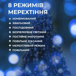 Гірлянда GarlandoPro Кінський хвіст 600 LED 20 ниток довжина 3 м, синій (1733014BL) - мініатюра 3