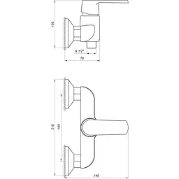 Змішувач для душу Globus Lux Laguna GLA-0105-7-white Білий - мініатюра 7