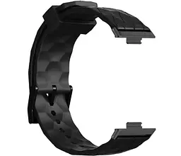 Ремінець силіконовий Primolux Dimond для смарт-годинника Huawei Watch Fit 3 / Fit 4 / 4 Pro - Black - мініатюра 3