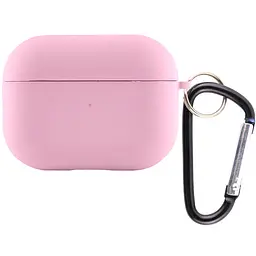 Силіконовий футляр з мікрофіброю для навушників Airpods Pro 2 / Pro Рожевий / Light pink