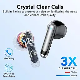 Бездротові навушники Tukio Bluetooth 5.3 з 4 мікрофонами ENC HD - мініатюра 4