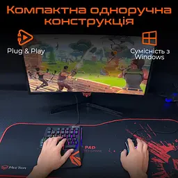 Клавіатура Meetion KB015 USB Black/Orange (MT-KB015-A) - мініатюра 7