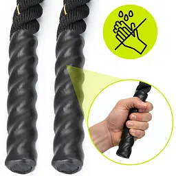 Канат тренувальний Actiget Battle Rope 9 м для кросфіту ACT0015 Black - мініатюра 8