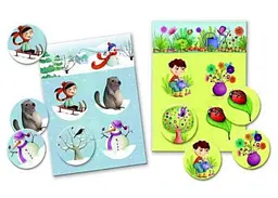 Настільна гра Djeco Дитяче лото. 4 сезони (Loto 4 seasons, 16 pcs) (DJ08123) - мініатюра 4