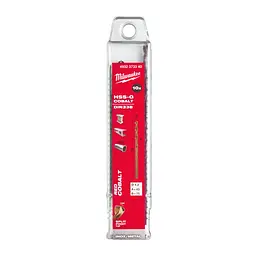 Свердло по металу HSS-Co MILWAUKEE DIN338, діаметр 4,2х75х43мм, (10шт) пластикова коробка
