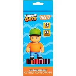 Олівці кольорові Yes Stumble Guys 12 шт 24 кольори (290780)