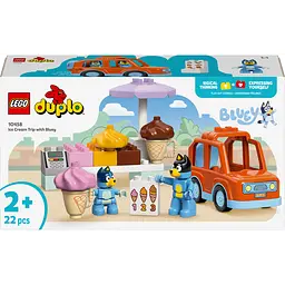 Конструктор LEGO DUPLO Bluey Подорож із морозивом із Блуї 22 деталі (10458)