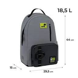 Рюкзак для старшої школи Kite Education teens 949L No One Cares Сірий (K26-949L-2) - мініатюра 3