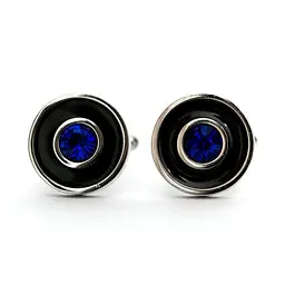 Запонки Круглі З Камінчиком Handmade acs0005842