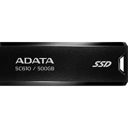 Зовнішній SSD накопичувач ADATA SC610 500GB Black (SC610-500G-CBK/RD) [168832] - мініатюра 2