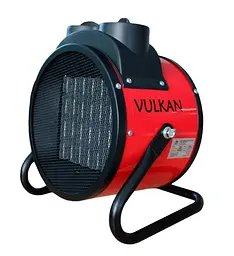 Електрична теплова гармата Vulkan 3,0 кВт, площа обігріву 30 кв.м., червоний, підлоговий (SL-PTC3000R)