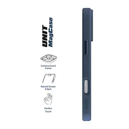 Чехол Apple iPhone 17 Pro Max, Unit MagSafe, синий, прозрачный, магсейф, противоударный, магнитный, панель-накладка с поддержкой MagSafe, с поддержкой беспроводной зарядки, TPU+PC, защита всего корпуса, ударопрочный, ArmorStandart (ARM86298) - мініатюра 3