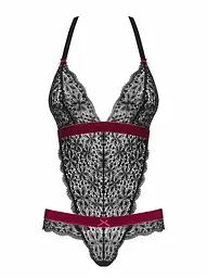 Боді Obsessive Rossita мереживний S/M чорний - мініатюра 5