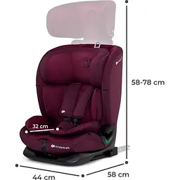 Автокрісло Kinderkraft Oneto3 i-Size Cherry Pearl бордове (KCONE300RED0000) - мініатюра 10
