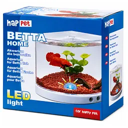 Пластиковий кутовий акваріум для півника Betta Tank T-101, ~2л, 17x10x12см - мініатюра 2