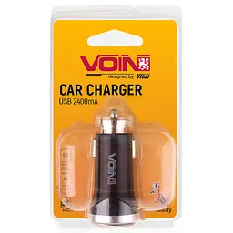 Автомобільний зарядний пристрій Voin 2USB 12/24V - 5V 2.4A (C-2411BK) - мініатюра 3