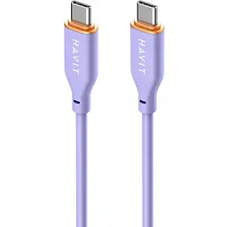Кабель Havit HV-CB603 PD60W 3A Type-C to Type-C 1.2 м (HV-CB603) - мініатюра 2