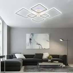 Смарт люстра керована світлодіодна OVAL RGB 7S 120 Вт SMART 960x750x110 мм Біла ESLLSE - мініатюра 7