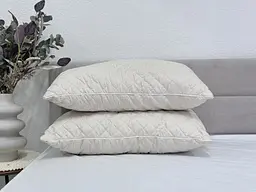 Подушка Ecotton 40х60 см антиалергенна на змійці бежева з наповнювачем холофайбер (19906) - мініатюра 5
