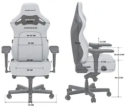 Ігрове крісло Anda Seat Kaiser 4 Size L Black Fabric (AD12YDDC-L-20-B-CF) - мініатюра 14