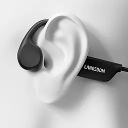 Навушники Langsdom водонепроникні кісткові для плавання BE-17 Pro з вбудованою памʼяттю 32 ГБ MP3 плеєром Bluetooth 5.4 Білий - мініатюра 5