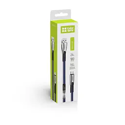 Кабель ColorWay USB-microUSB 2.4А 1 м Blue - мініатюра 2