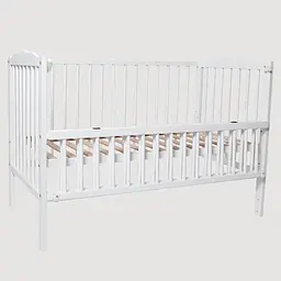 Ліжечко для немовлят з відкидним бортиком "Веселка" BabyRoom Білий - мініатюра 4