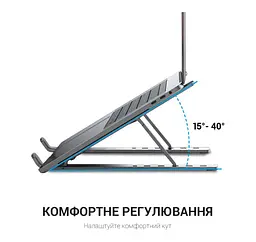 Підставка для ноутбука планшета OfficePro LS-320-B Alloy Aluminum Black - мініатюра 3