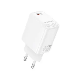 Мережевий зарядний пристрій Borofone BN26 Fuente single-port PD20W charger (EU) білий